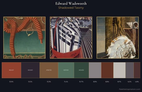 Edward Wadsworth Palette 9 - Shadowed Tawny
