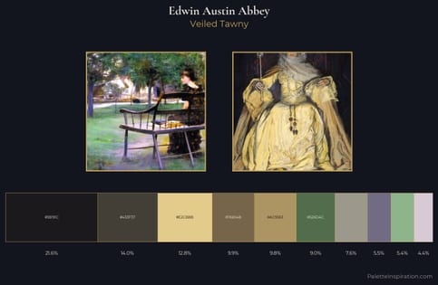 Edwin Austin Abbey Palette 1 - Veiled Tawny