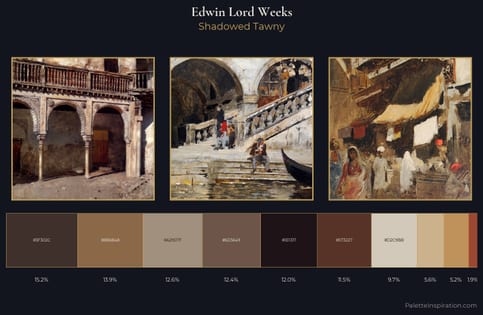 Edwin Lord Weeks Palette 8 - Shadowed Tawny