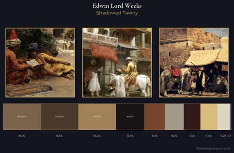 Edwin Lord Weeks Palette 9 - Shadowed Tawny