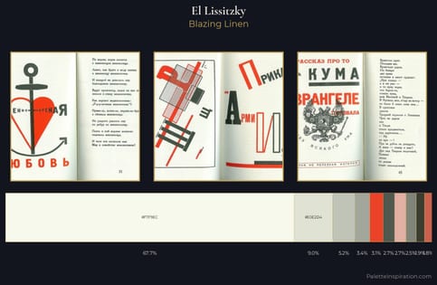 El Lissitzky Palette 2 - Blazing Linen