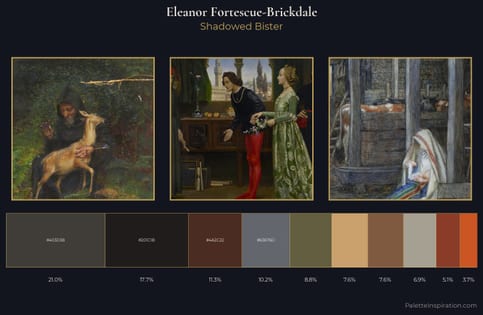 Eleanor Fortescue-Brickdale Palette 9 - Shadowed Bister