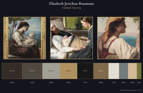 Elisabeth Jerichau-Baumann Palette 2 - Veiled Tawny