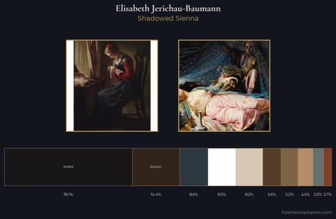 Elisabeth Jerichau-Baumann Palette 5 - Shadowed Sienna