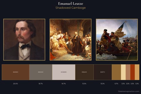 Emanuel Leutze Master Palette - Shadowed Gamboge