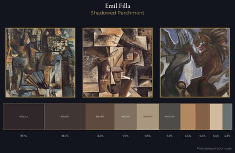 Emil Filla Palette 3 - Shadowed Parchment