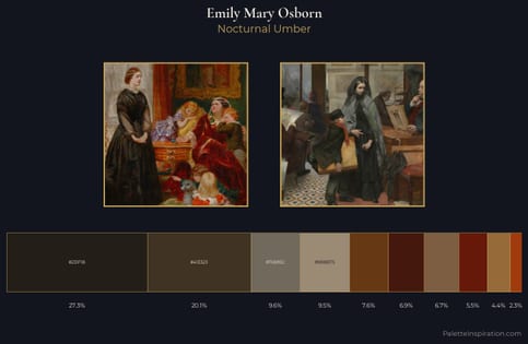 Emily Mary Osborn Palette 1 - Nocturnal Umber