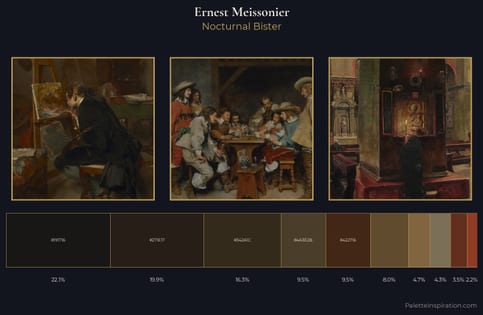 Ernest Meissonier Palette 9 - Nocturnal Bister