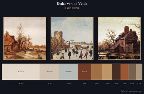 Esaias van de Velde Palette 1 - Pale Ecru