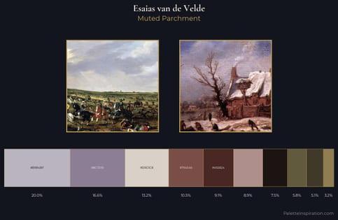 Esaias van de Velde Palette 5 - Muted Parchment