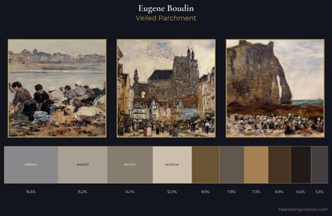 Eugene Boudin Palette 16 - Veiled Parchment