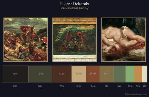Eugene Delacroix Palette 8 - Penumbral Tawny