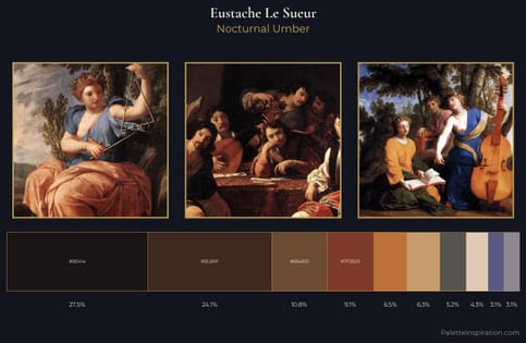 Eustache Le Sueur Palette 5 - Nocturnal Umber