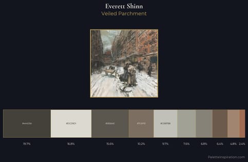 Everett Shinn Palette 1 - Veiled Parchment