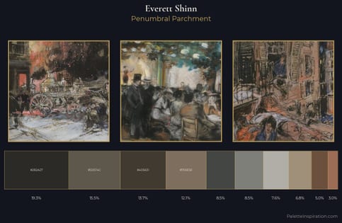 Everett Shinn Palette 2 - Penumbral Parchment