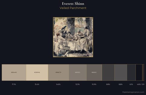 Everett Shinn Palette 4 - Veiled Parchment