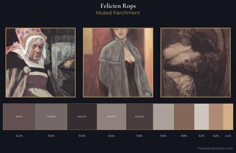 Felicien Rops Palette 6 - Muted Parchment