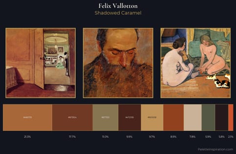 Felix Vallotton Palette 14 - Shadowed Caramel