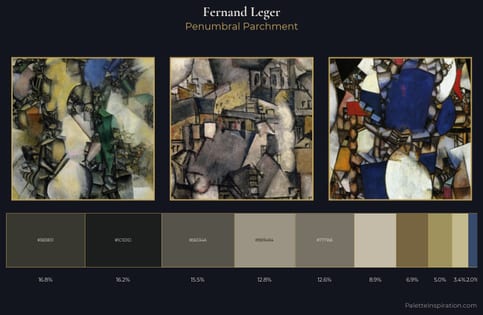 Fernand Leger Palette 8 - Penumbral Parchment