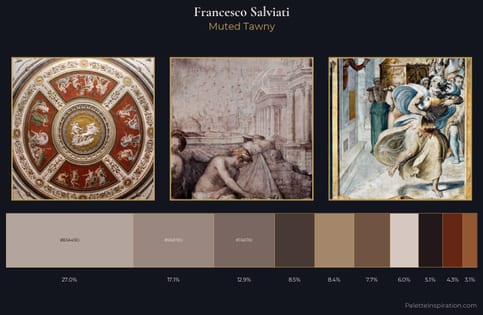 Francesco de' Rossi (Francesco Salviati), "Cecchino" Palette 10 - Muted Tawny