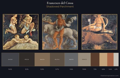 Francesco del Cossa Palette 10 - Shadowed Parchment