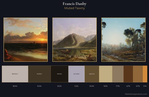 Francis Danby Palette 4 - Muted Tawny