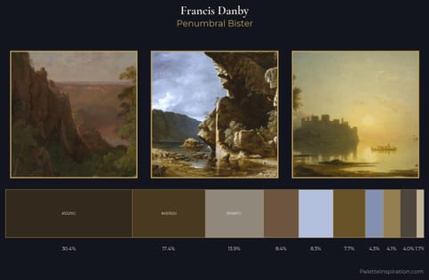 Francis Danby Palette 5 - Penumbral Bister