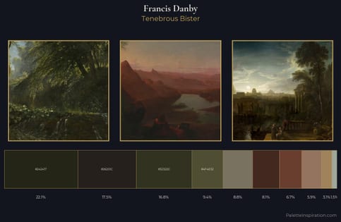 Francis Danby Palette 7 - Tenebrous Bister