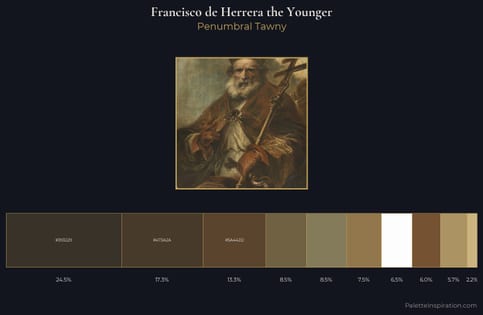 Francisco de Herrera the Younger Palette 2 - Penumbral Tawny