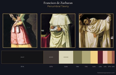 Francisco de Zurbaran Palette 2 - Penumbral Tawny