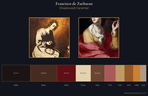 Francisco de Zurbaran Palette 7 - Shadowed Caramel