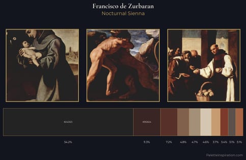 Francisco de Zurbaran Palette 9 - Nocturnal Sienna