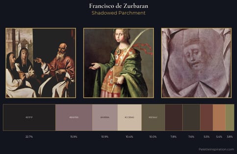 Francisco de Zurbaran Palette 11 - Shadowed Parchment
