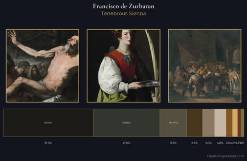 Francisco de Zurbaran Palette 13 - Tenebrous Sienna