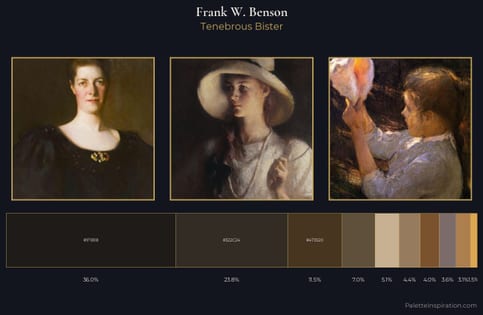 Frank W. Benson Palette 10 - Tenebrous Bister
