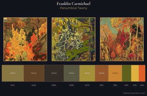 Franklin Carmichael Palette 4 - Penumbral Tawny
