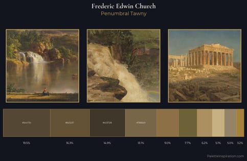 Frederic Edwin Church Palette 6 - Penumbral Tawny