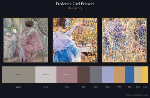 Frederick Carl Frieseke Palette 1 - Pale Ivory