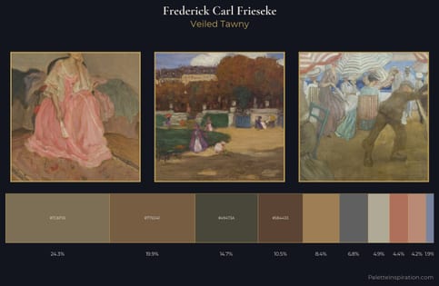 Frederick Carl Frieseke Palette 6 - Veiled Tawny