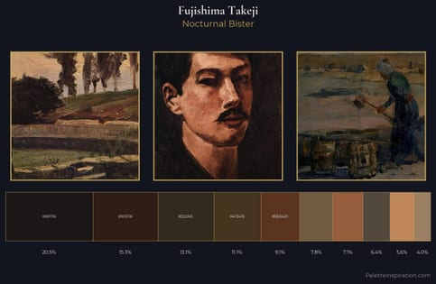 Fujishima Takeji Palette 12 - Nocturnal Bister