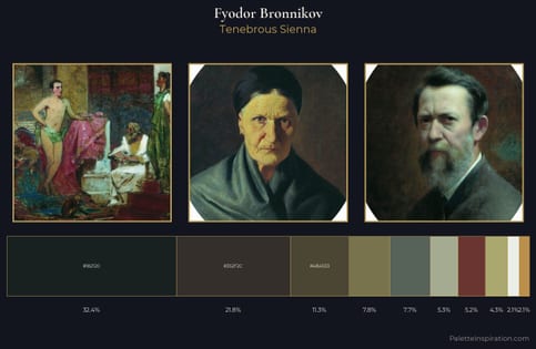 Fyodor Bronnikov Palette 6 - Tenebrous Sienna