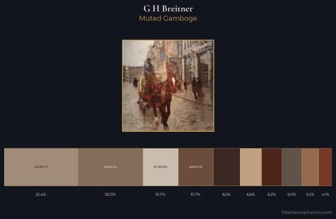 G H Breitner Palette 1 - Muted Gamboge