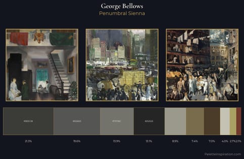 George Bellows Palette 5 - Penumbral Sienna