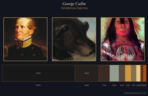 George Catlin Palette 6 - Tenebrous Sienna