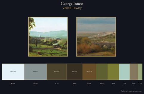 George Inness Palette 1 - Veiled Tawny