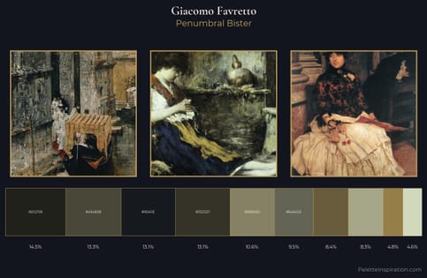 Giacomo Favretto Palette 7 - Penumbral Bister