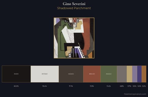 Gino Severini Palette 6 - Shadowed Parchment