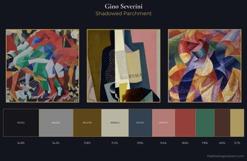 Gino Severini Palette 7 - Shadowed Parchment