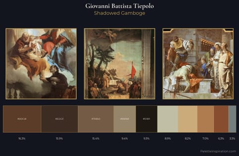 Giovanni Battista Tiepolo Palette 5 - Shadowed Gamboge