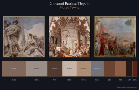 Giovanni Battista Tiepolo Palette 7 - Muted Tawny